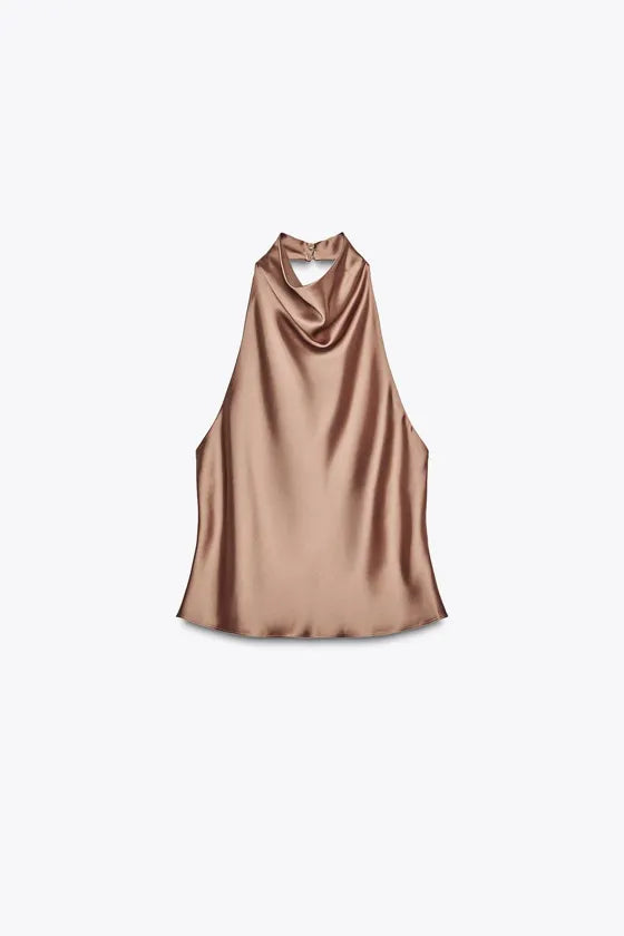 Noor Satin Neck Top