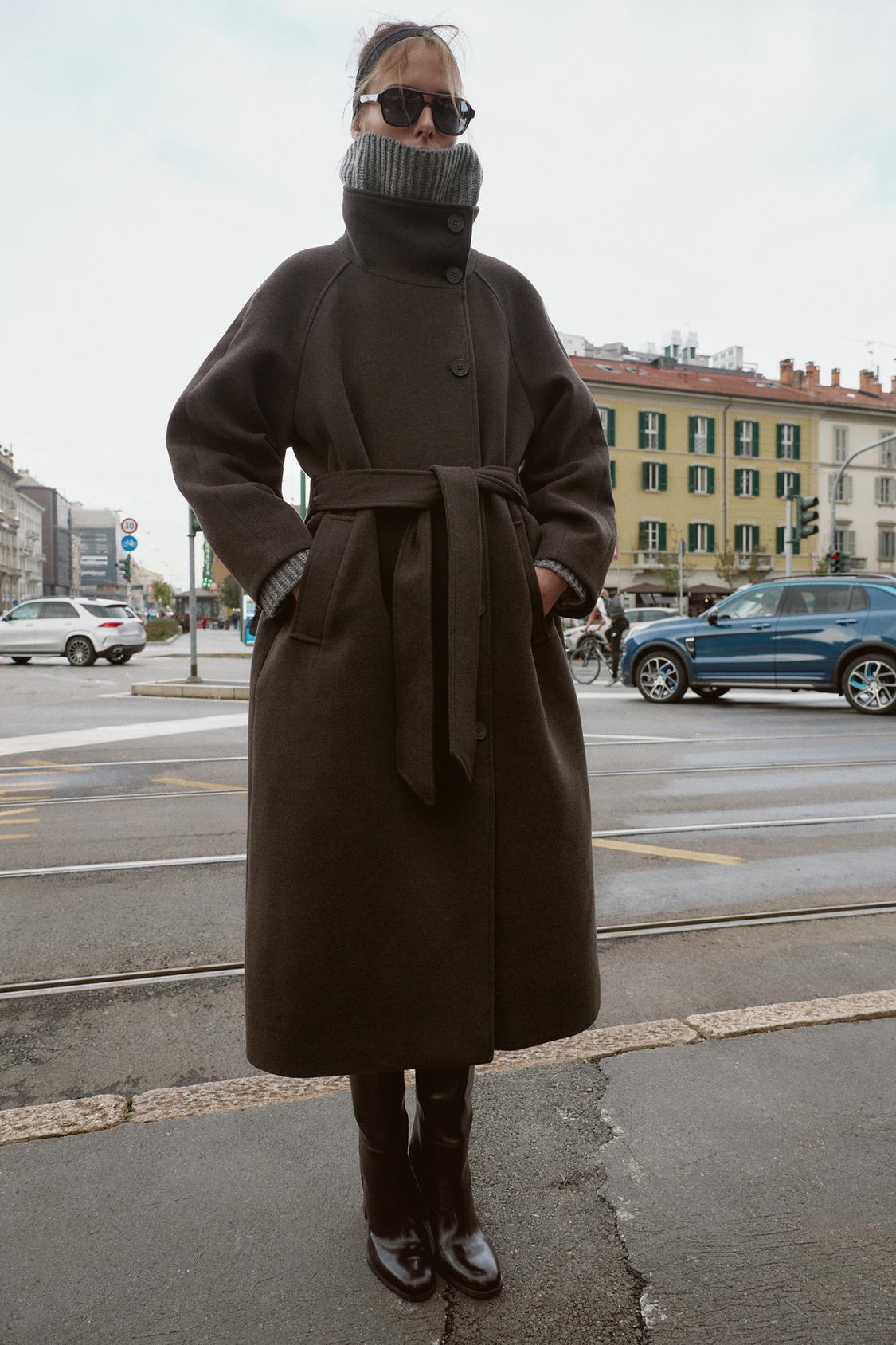 Serenelle Belted Wool Coat