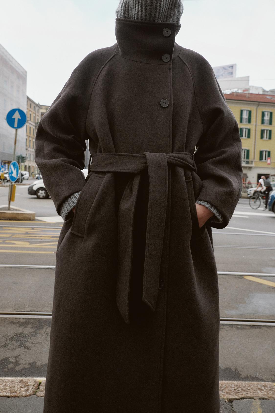 Serenelle Belted Wool Coat