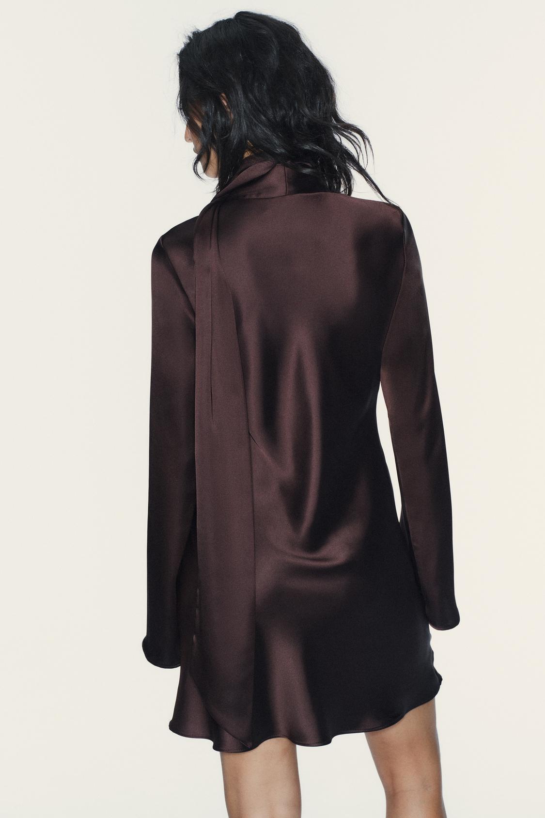 Silk Drape Mini Dress