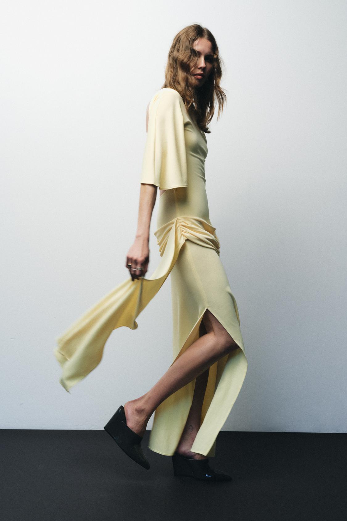 Sculpted Cape Knit Dress