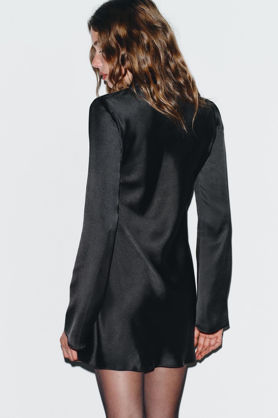 Silk Drape Mini Dress