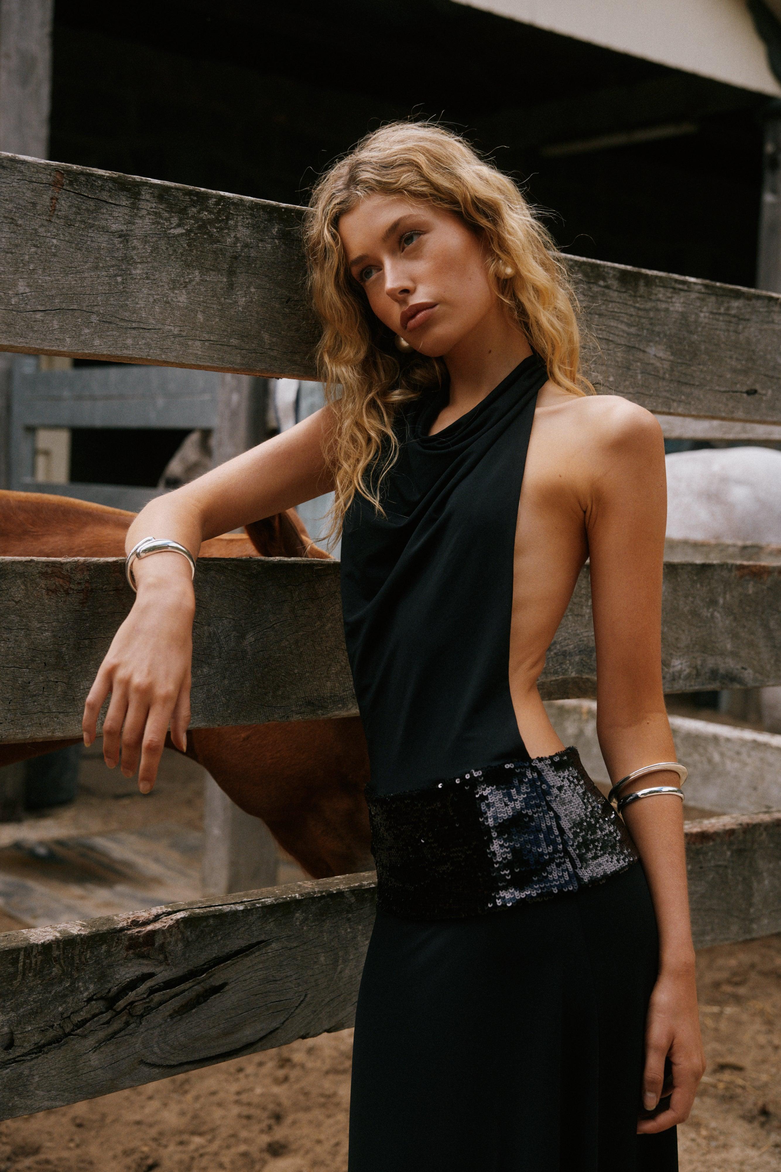 Midnight Cowl Elegance