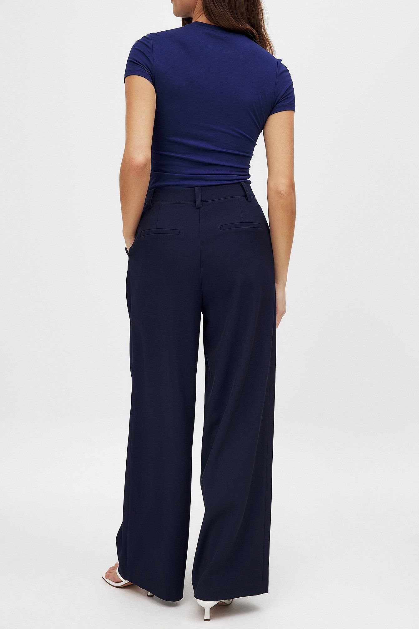 Structured Wide-Leg Trousers