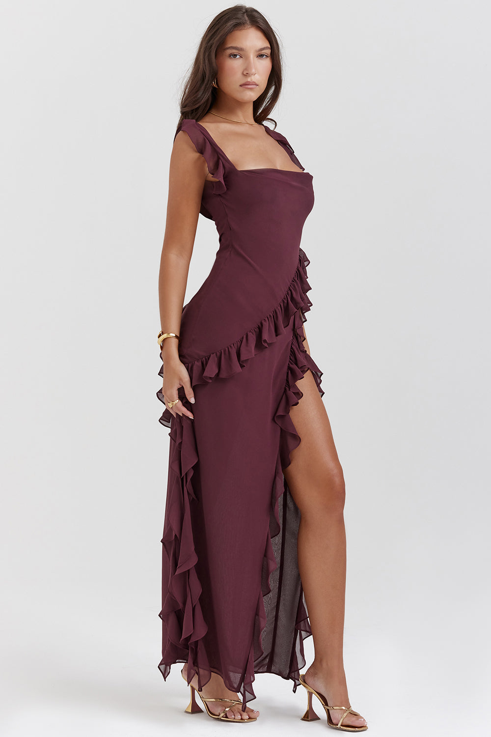 Ariela Ruffle Maxi Dress