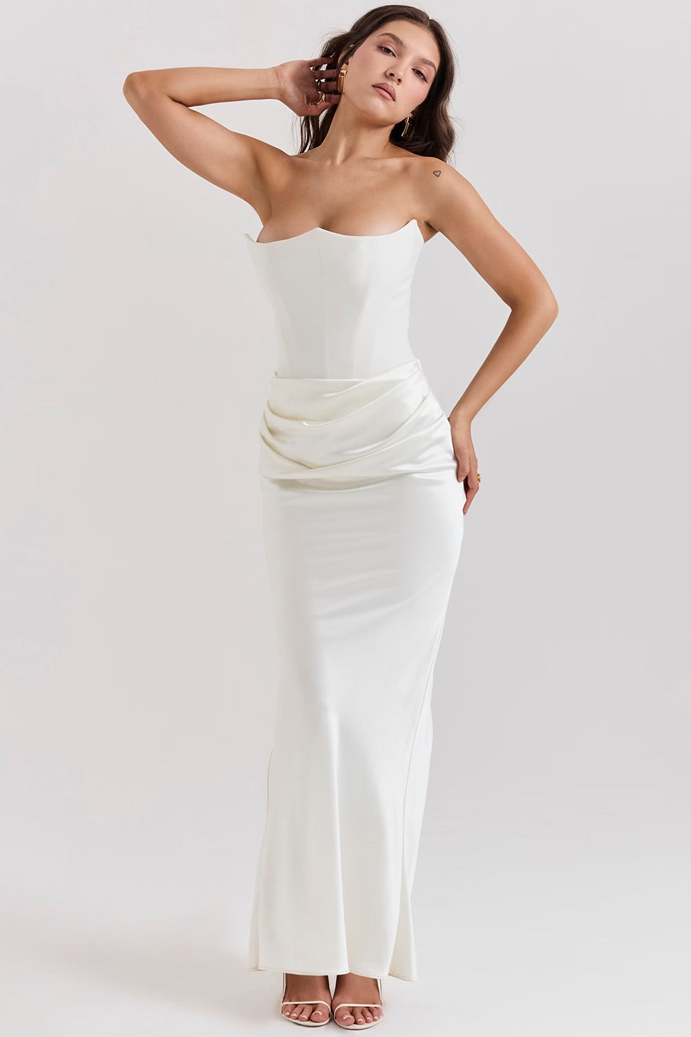 Elysia Draped Gown Dress
