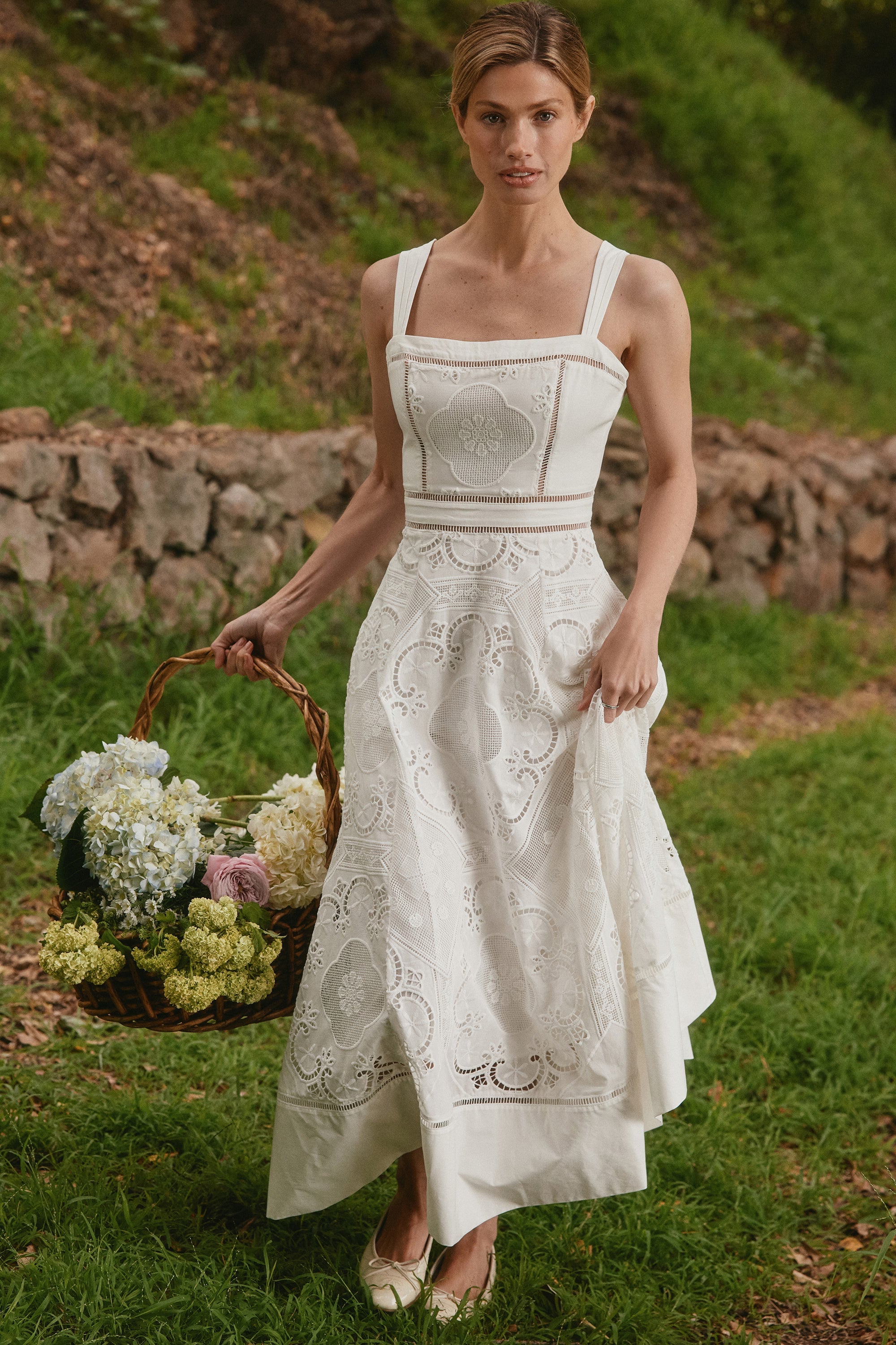 Ava | Broderie Midi Dress