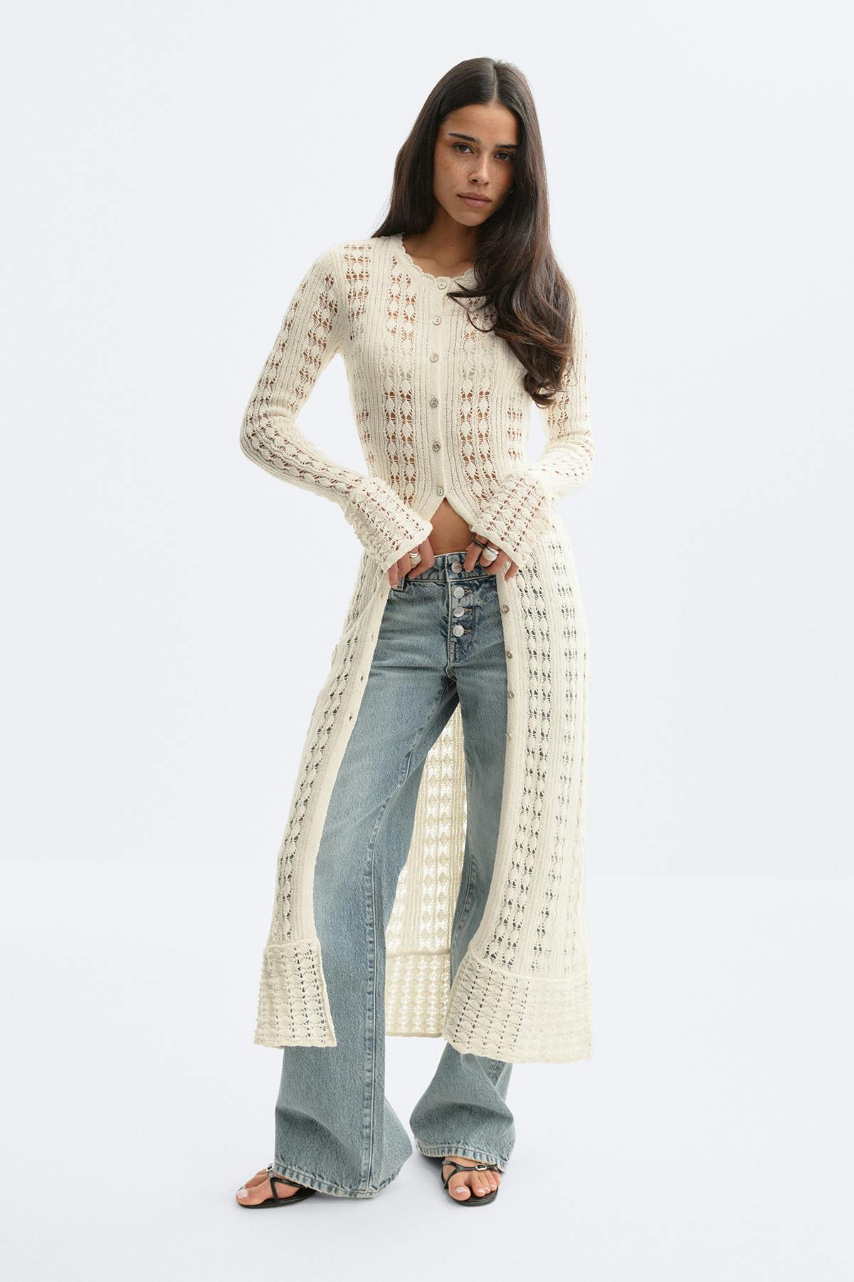 Crochet Pearl Maxi Dress