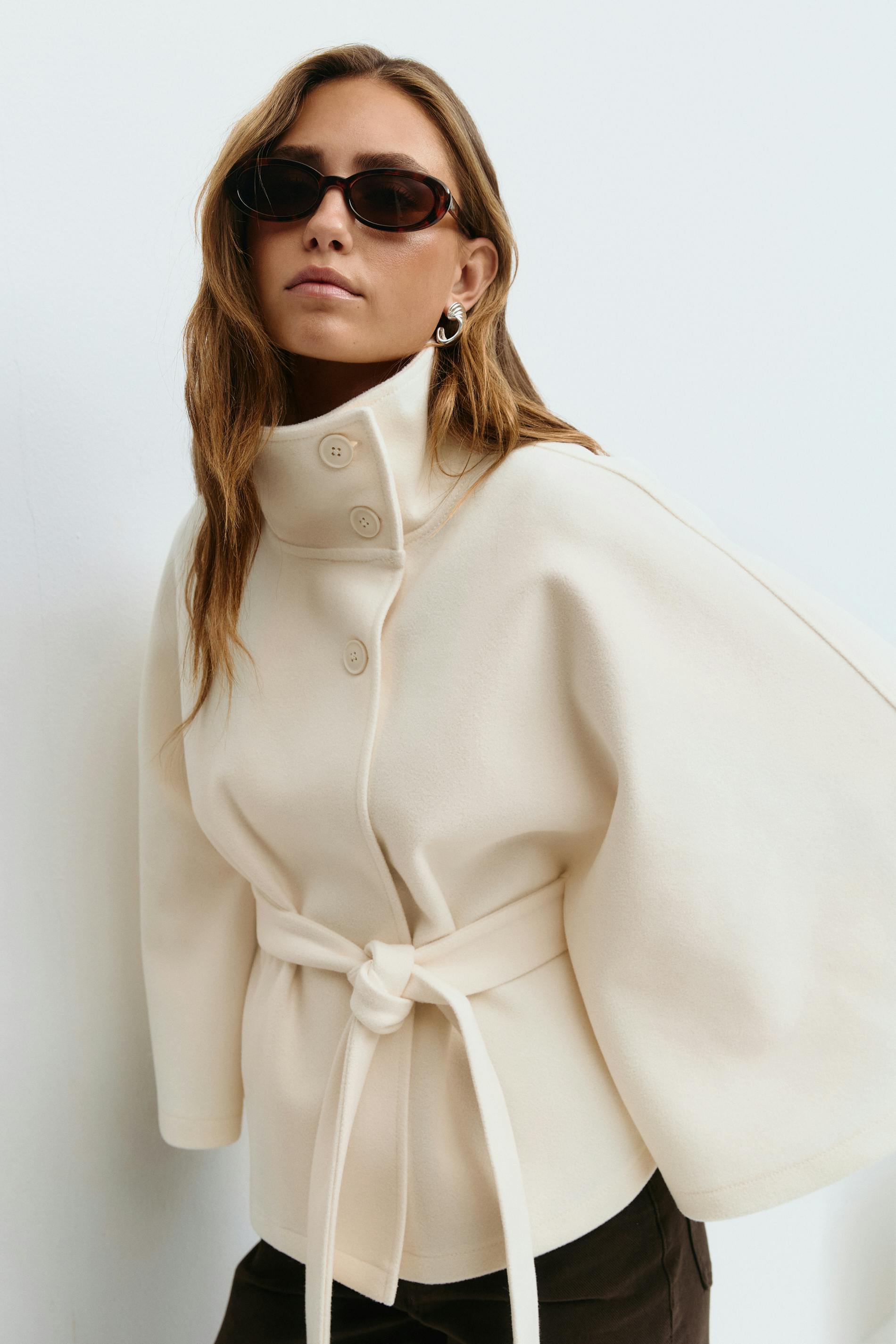Serena Belt Cape Coat
