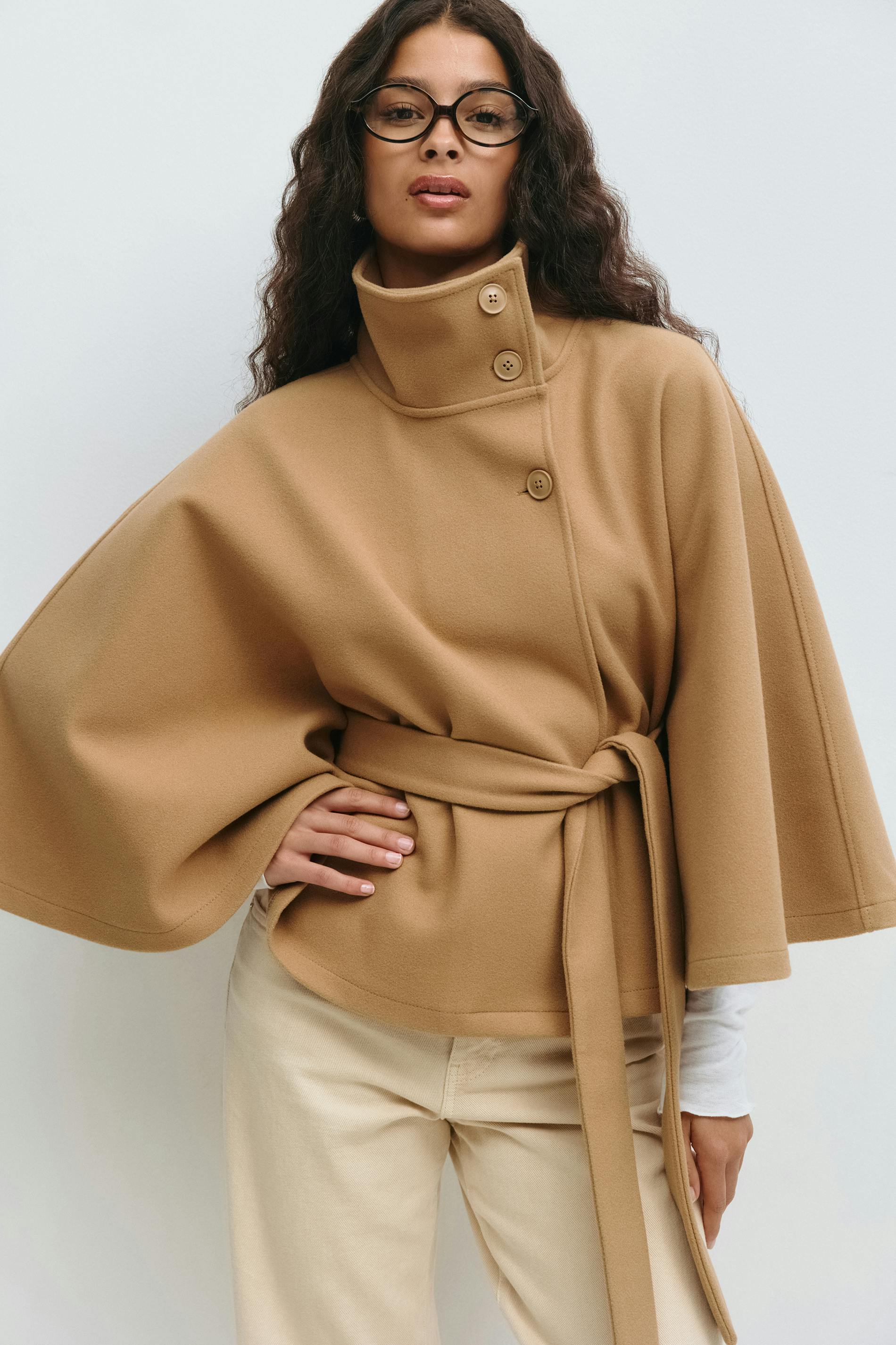Serena Belt Cape Coat