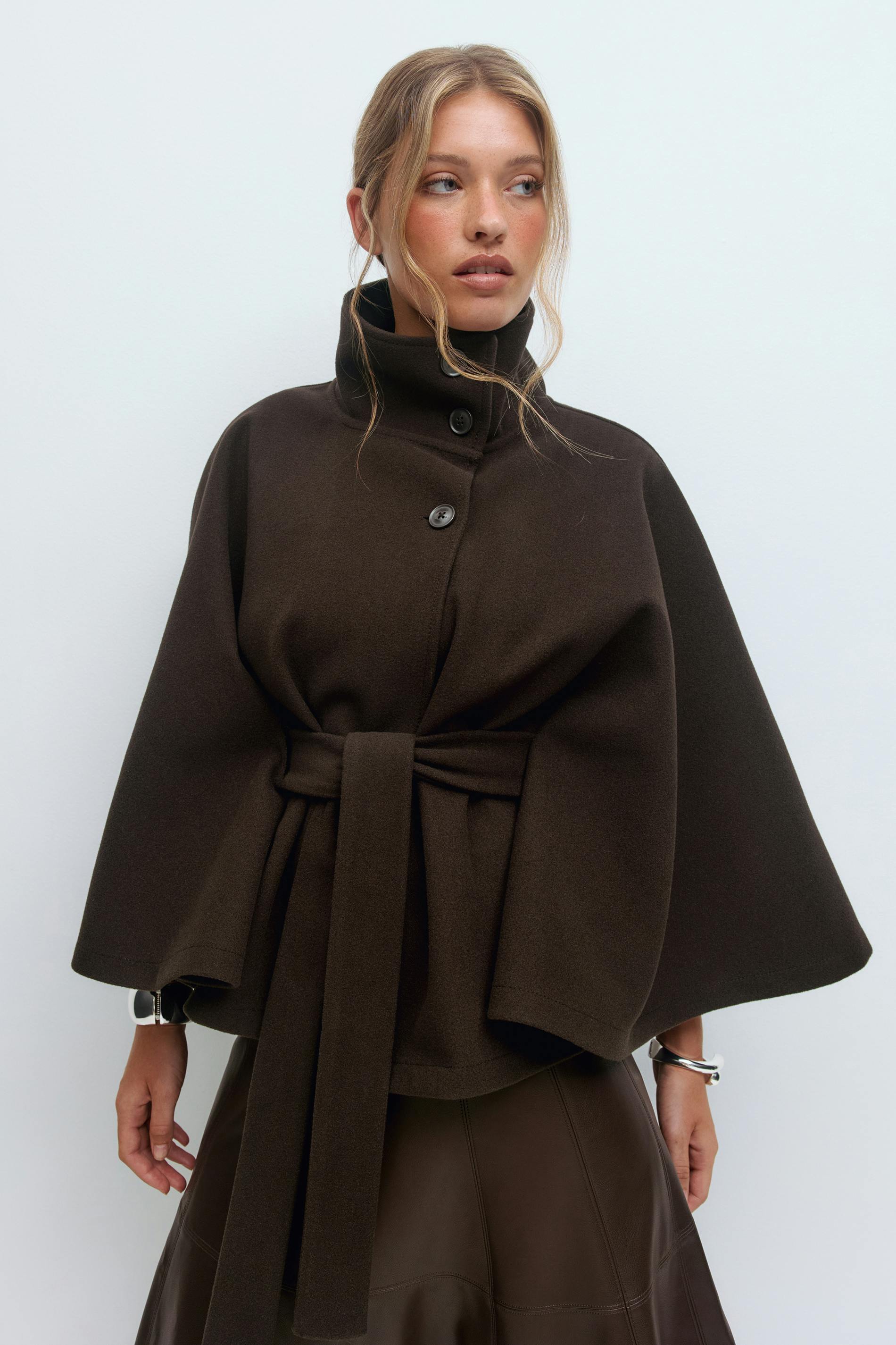 Serena Belt Cape Coat