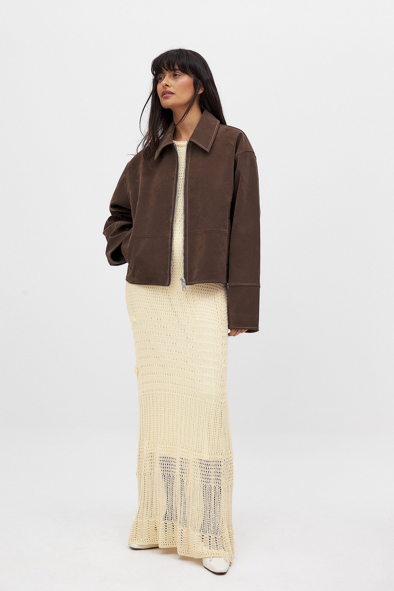 Oversized Suede Jacket | Amara