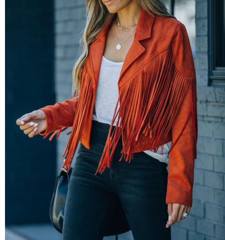Suede Fringe Jacket | Alani