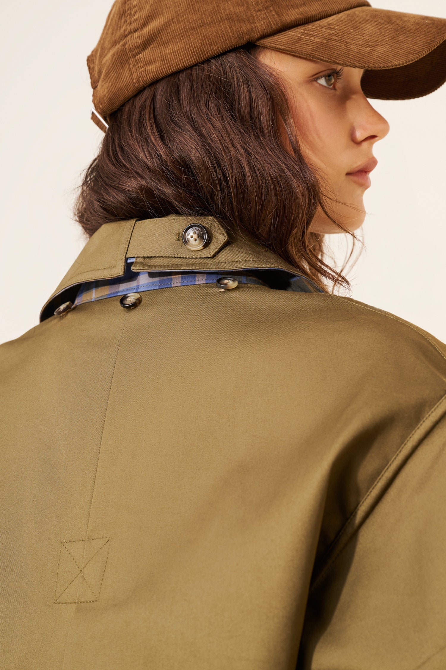 Olive Reversible Crop Trench