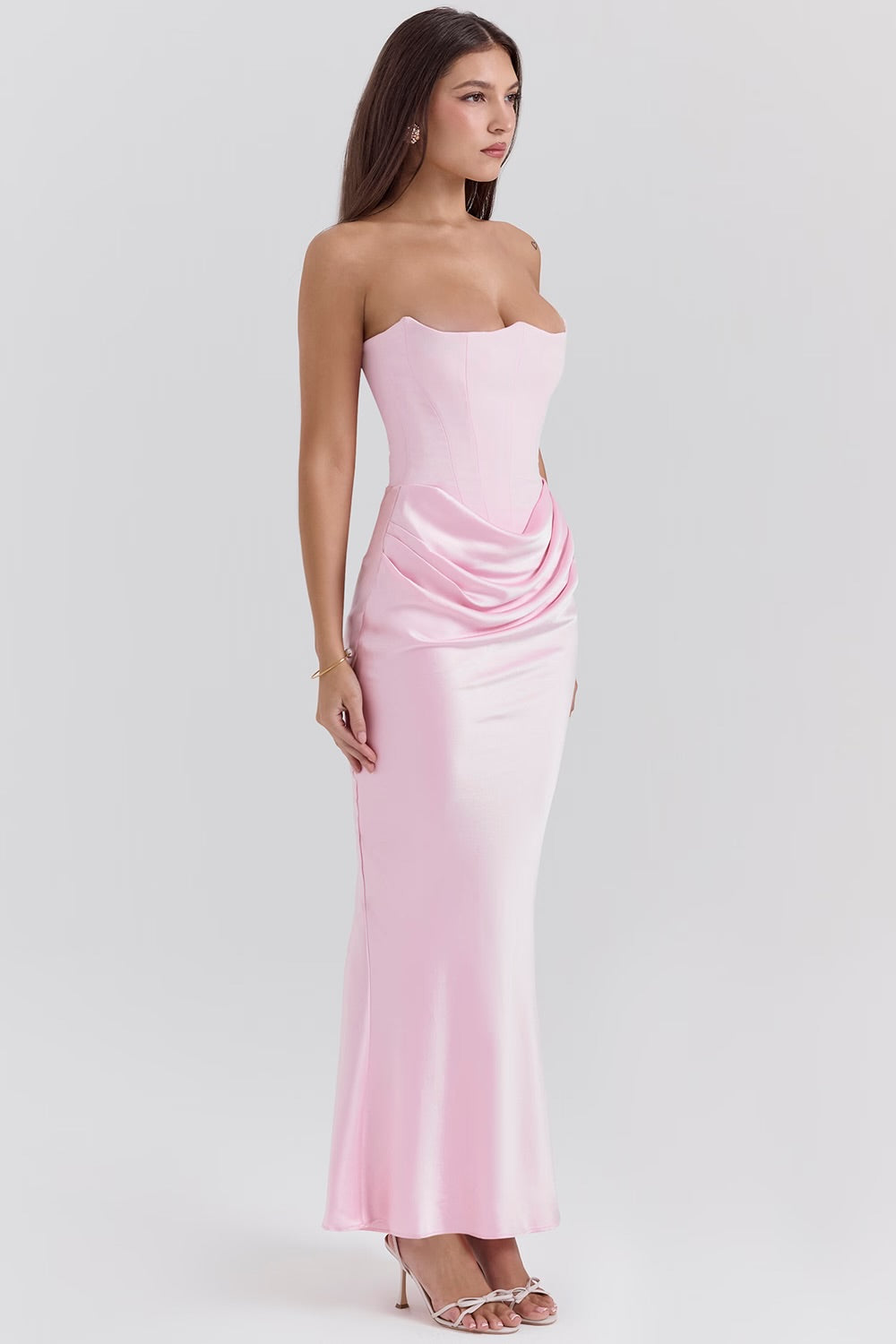 Elysia Draped Gown Dress
