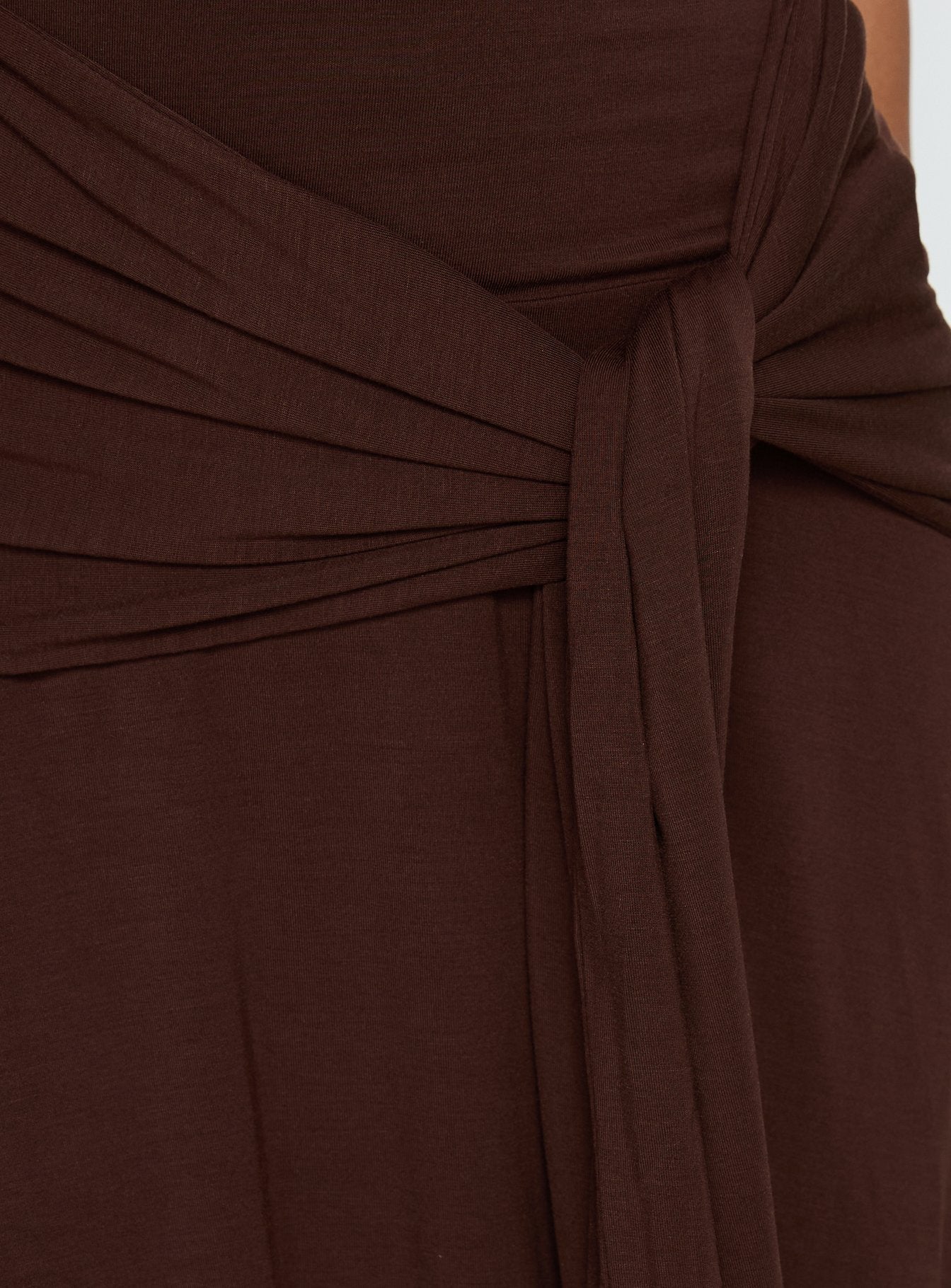 Draped Halter Midi Dress