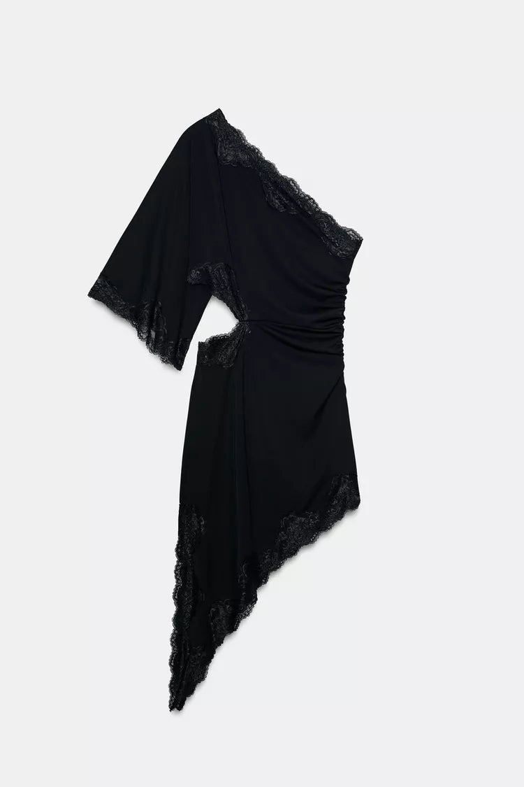 Élan Lace Asymmetric Dress