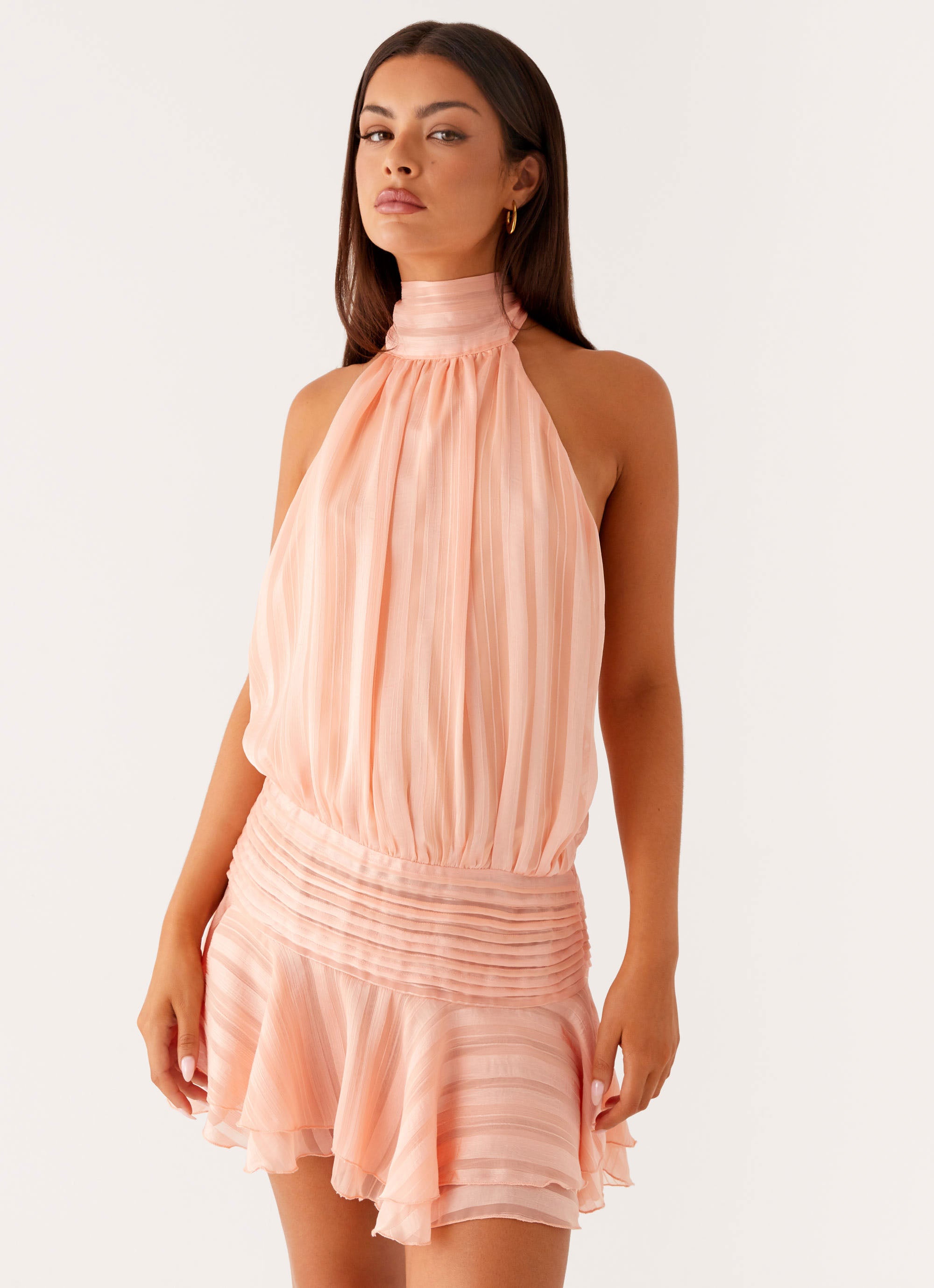 Solene Chiffon Mini Dress