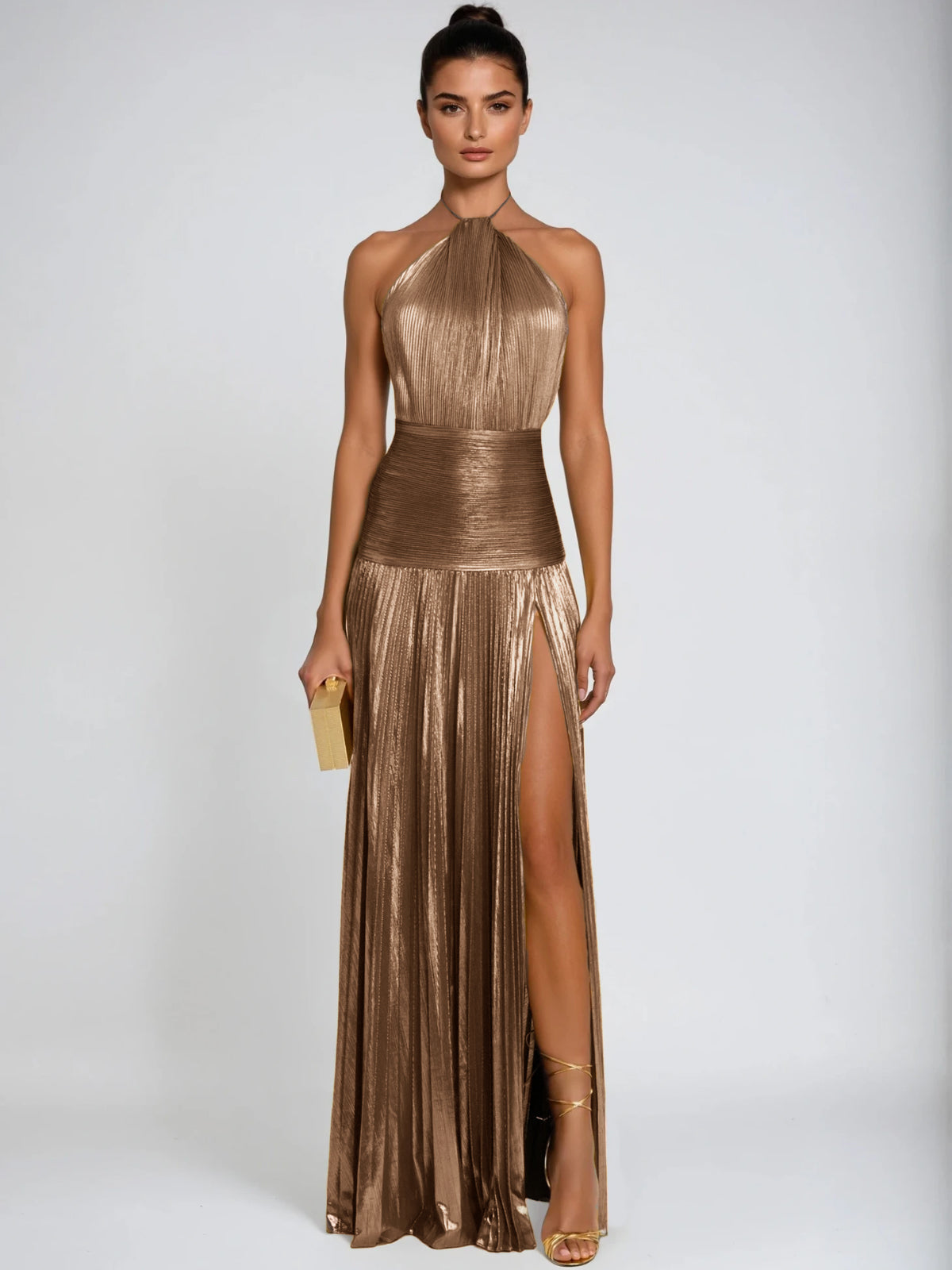 Syriona Metallic Maxi Dress