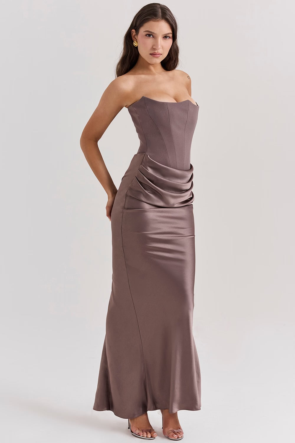 Elysia Draped Gown Dress