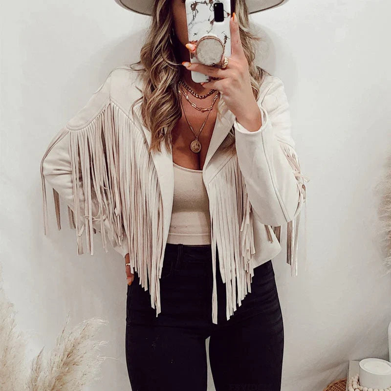 Suede Fringe Jacket | Alani