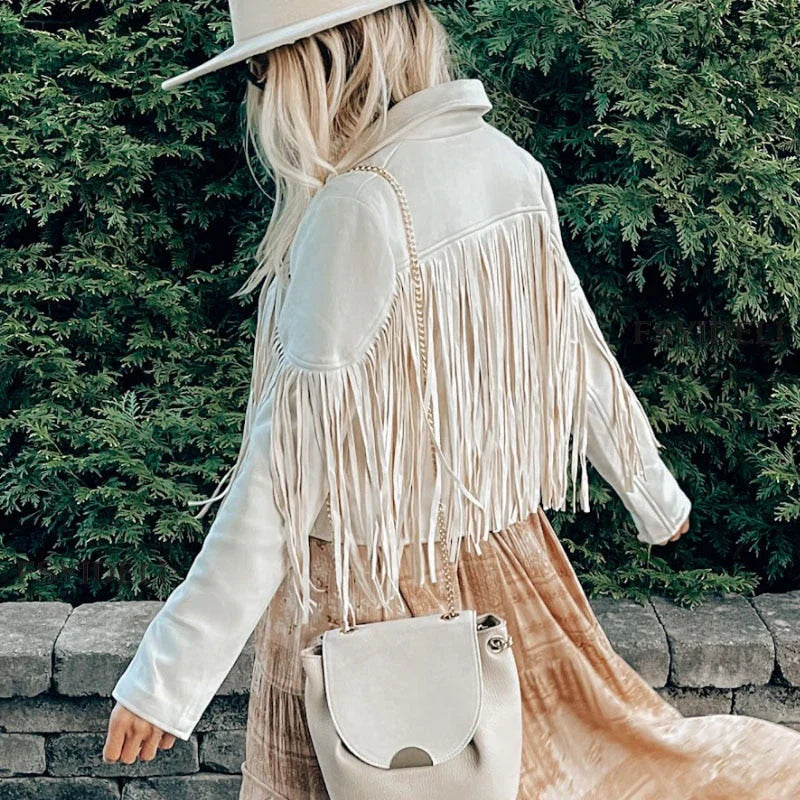 Suede Fringe Jacket | Alani