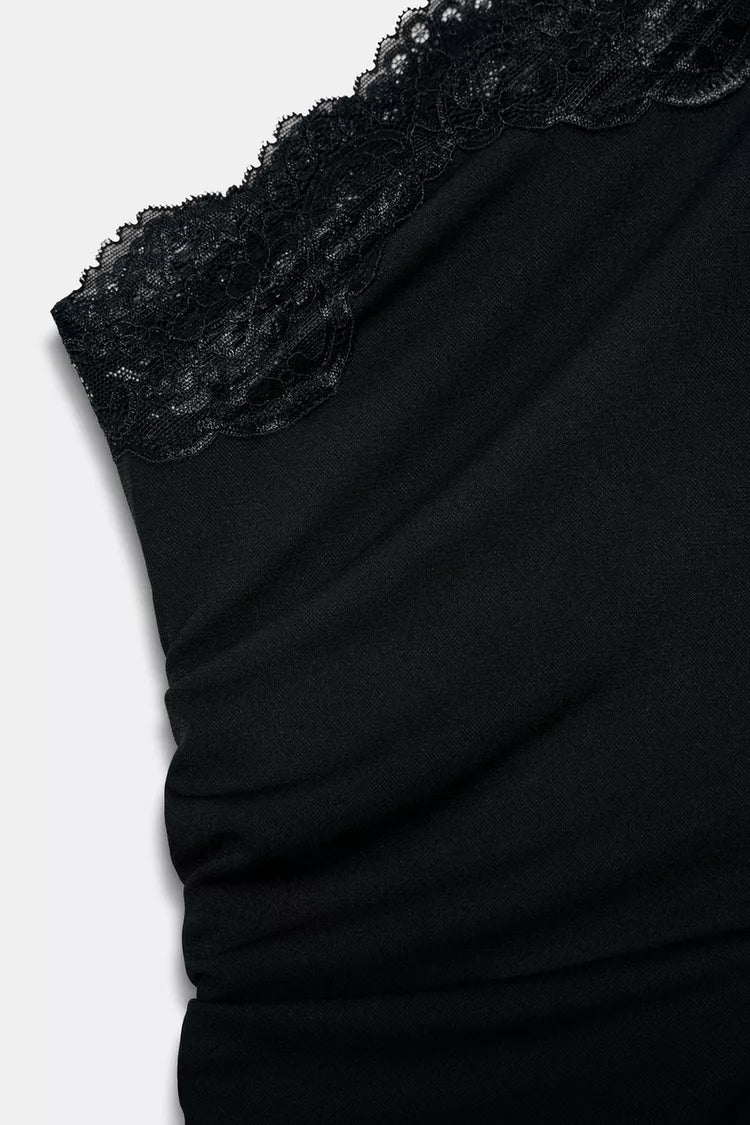 Élan Lace Asymmetric Dress