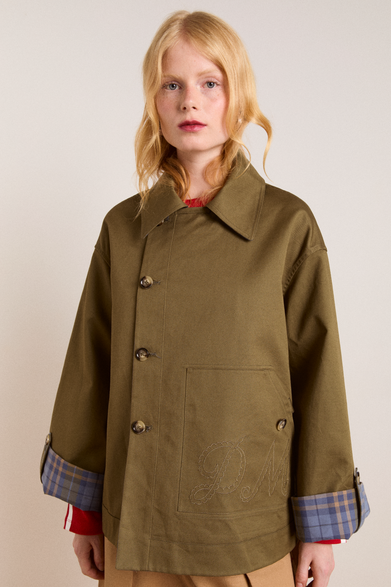 Olive Reversible Crop Trench