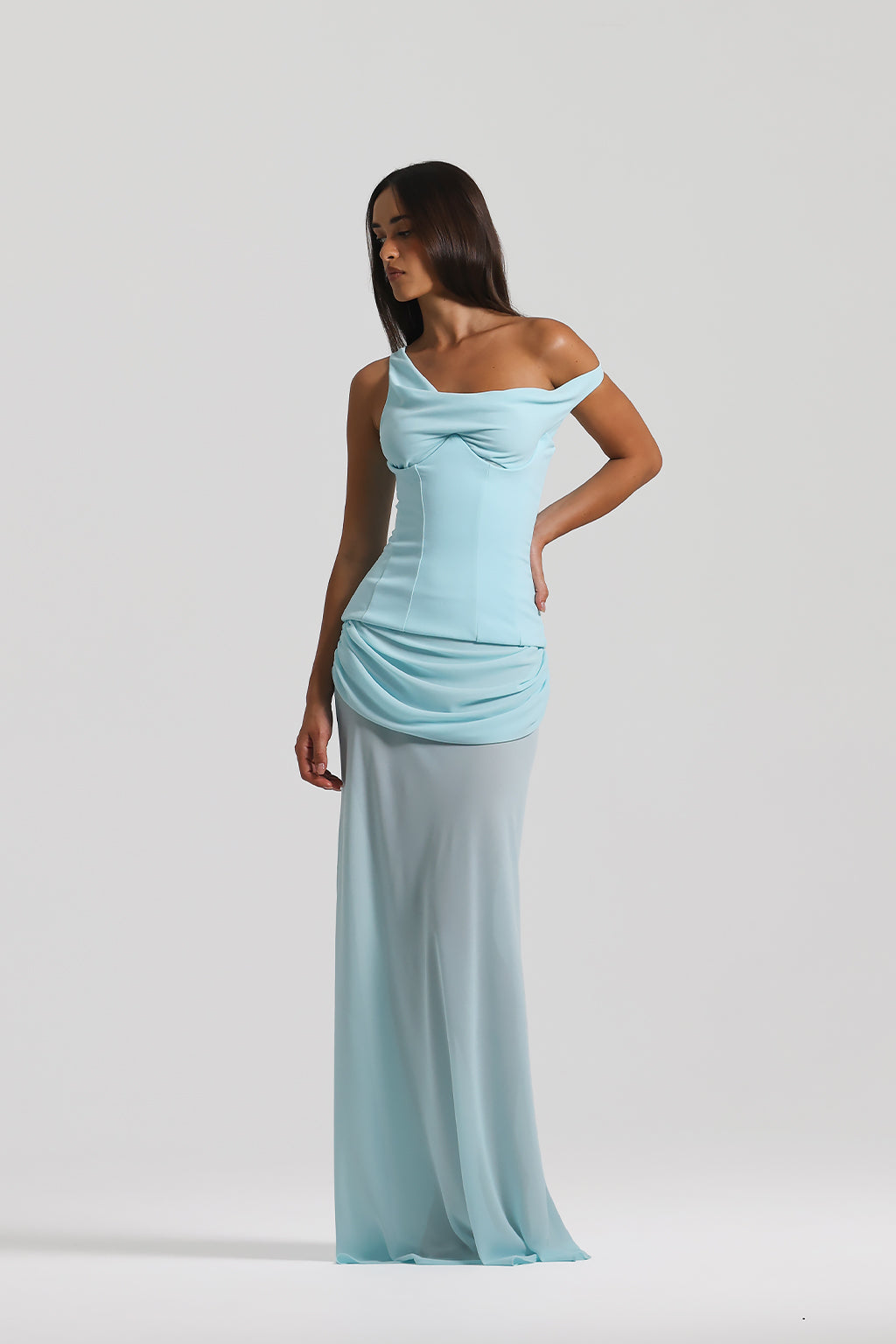 Draped Sculpt Maxi Dress