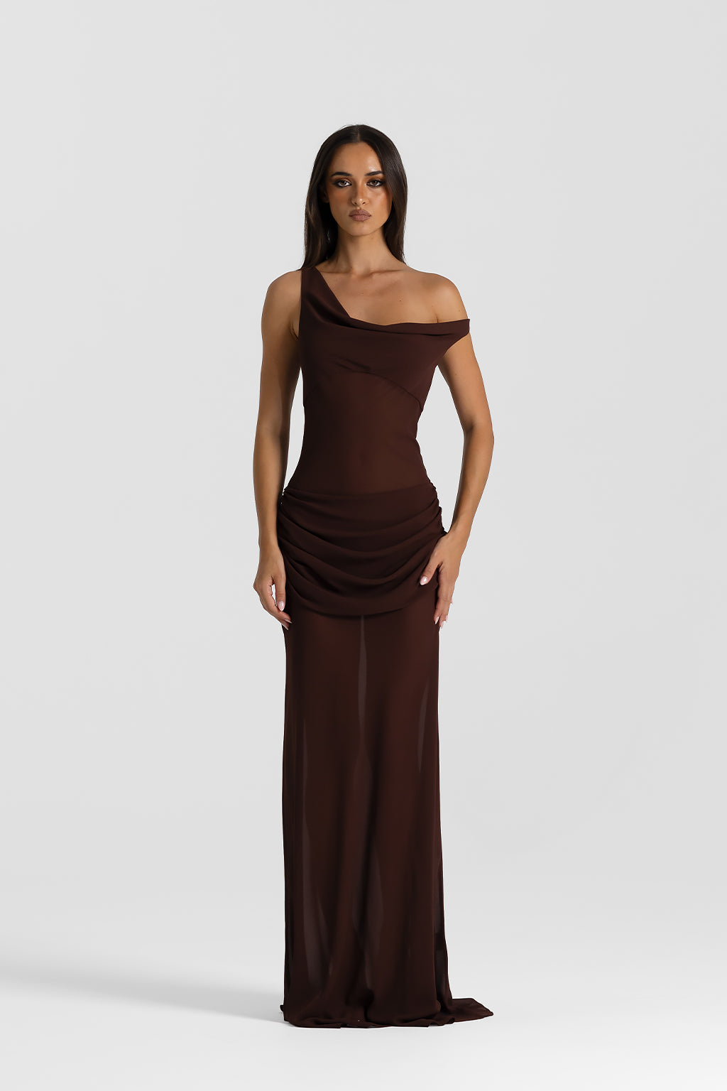 Draped Sculpt Maxi Dress