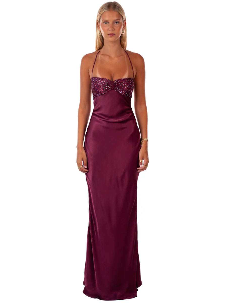 Celestia Satin Maxi