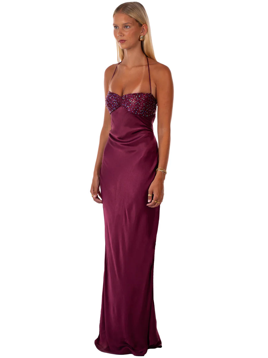 Celestia Satin Maxi