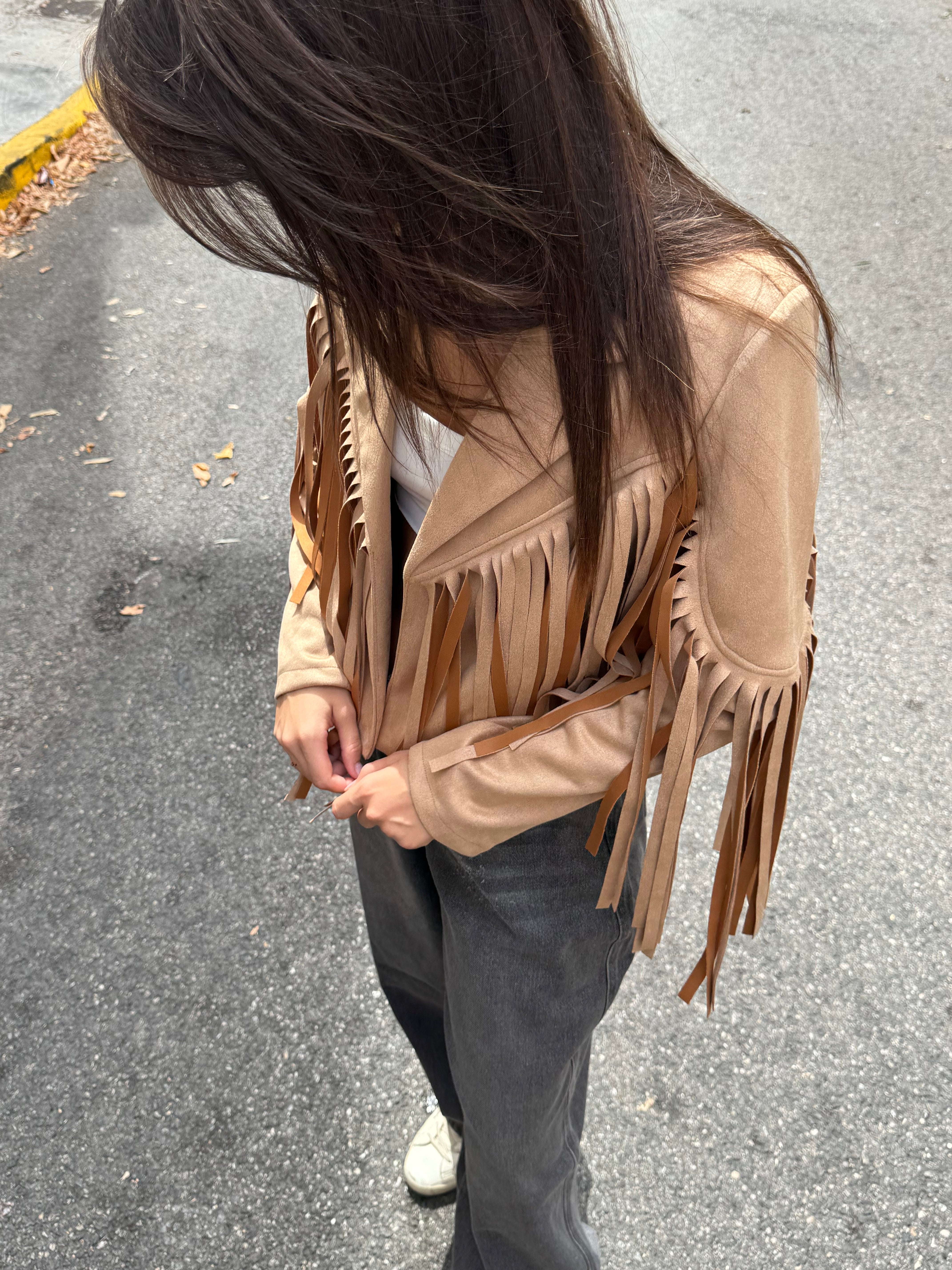 Suede Fringe Jacket | Alani