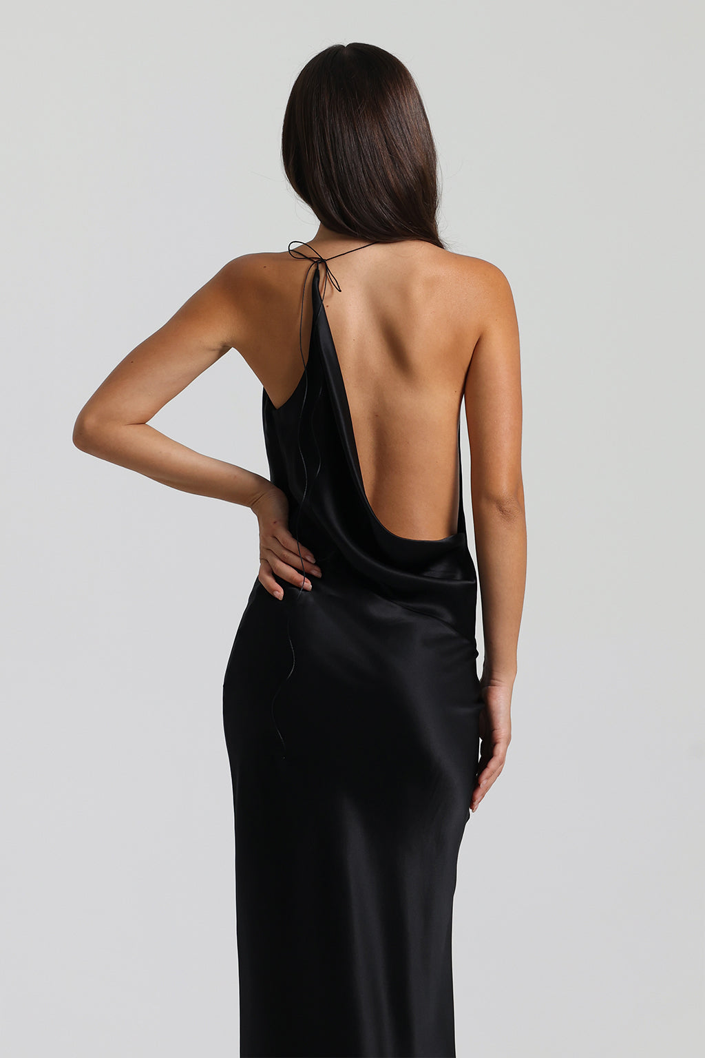 Silk Asymmetry Maxi Dress