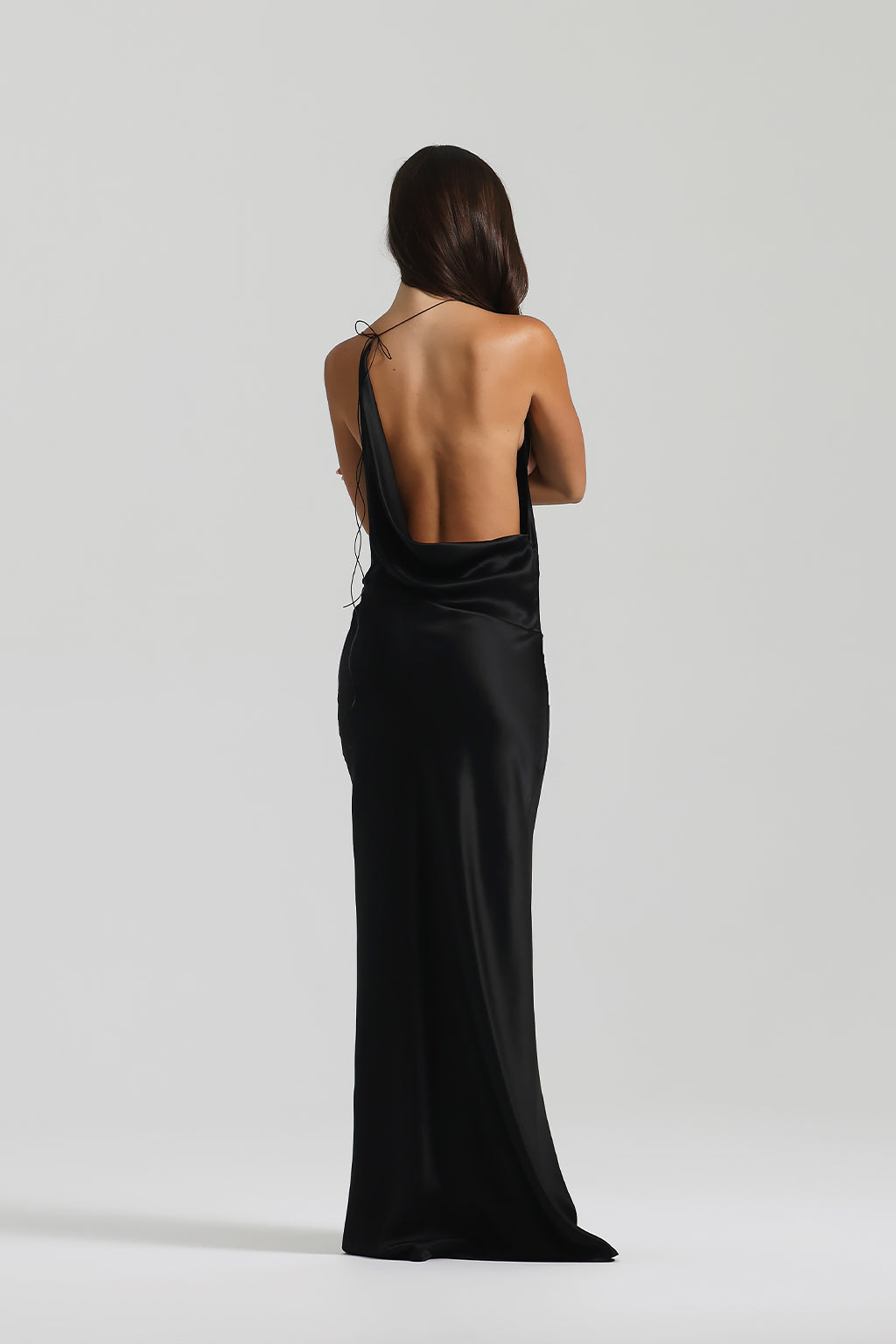 Silk Asymmetry Maxi Dress