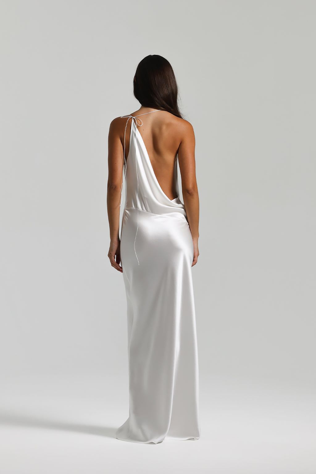Silk Asymmetry Maxi Dress