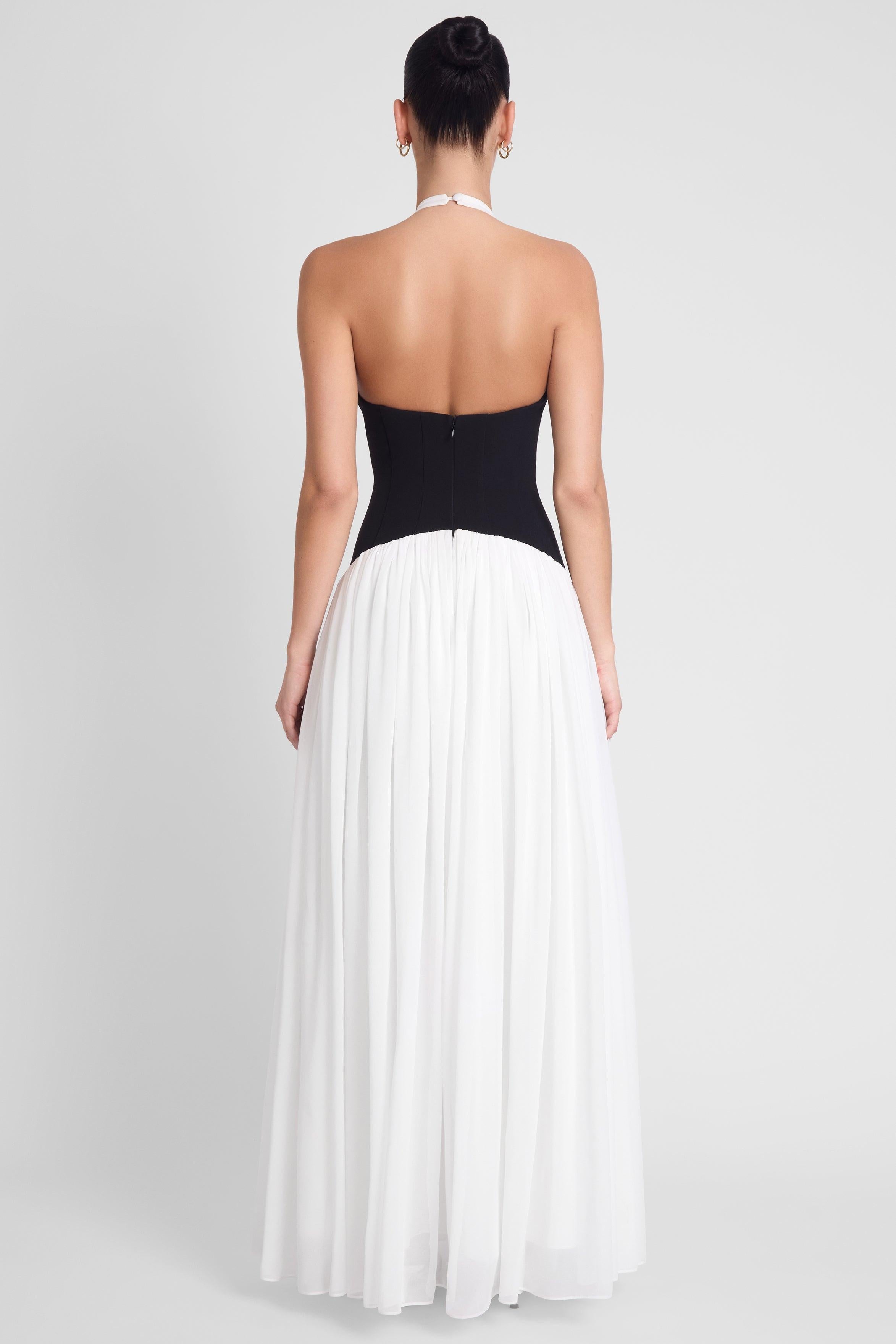 Noir Sculpt Halter Maxi
