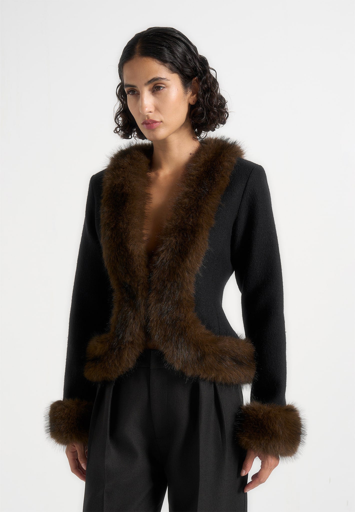 Aurielle Fur-Trim Jacket