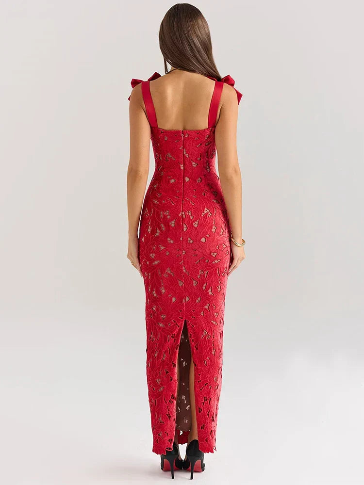 Tiff | Velvet Lace Dress