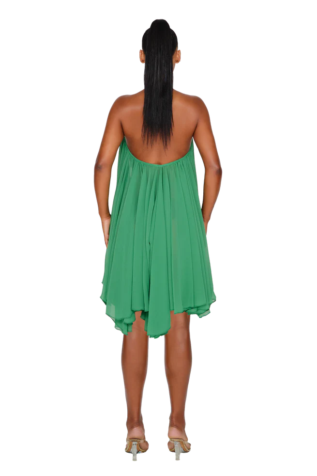 Chiffon Halter Mini Dress