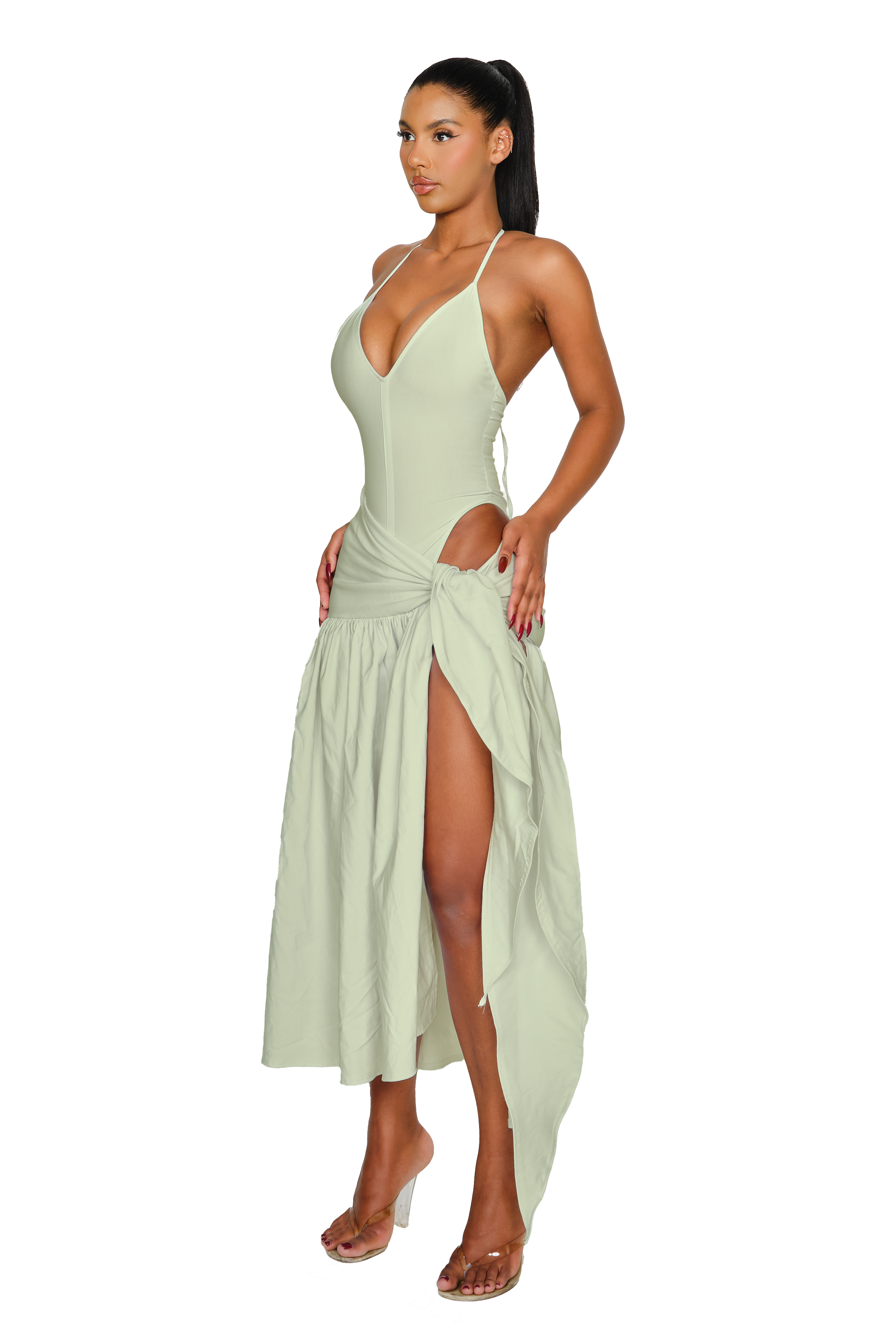 Mirage Halter Midi Dress