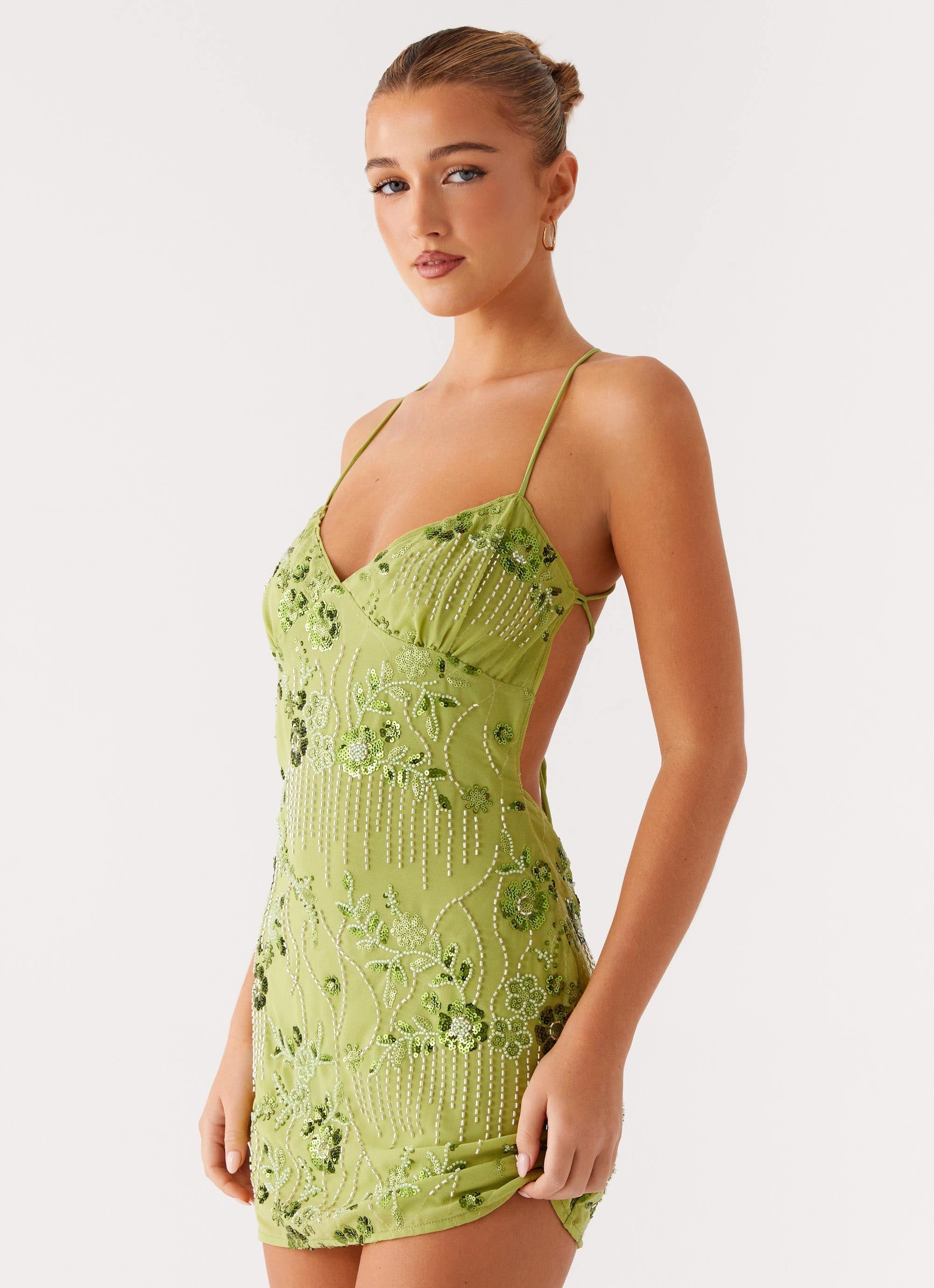Valencia Beaded Mini Dress
