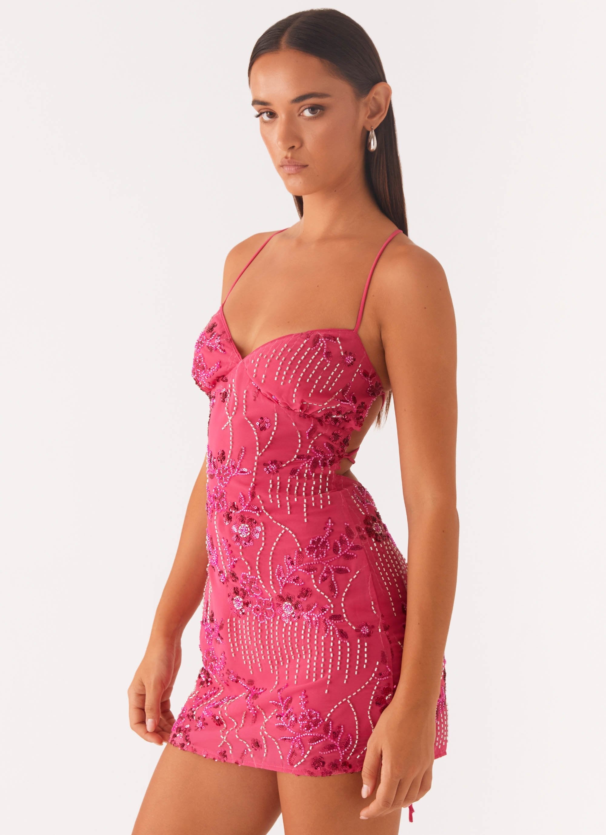 Valencia Beaded Mini Dress