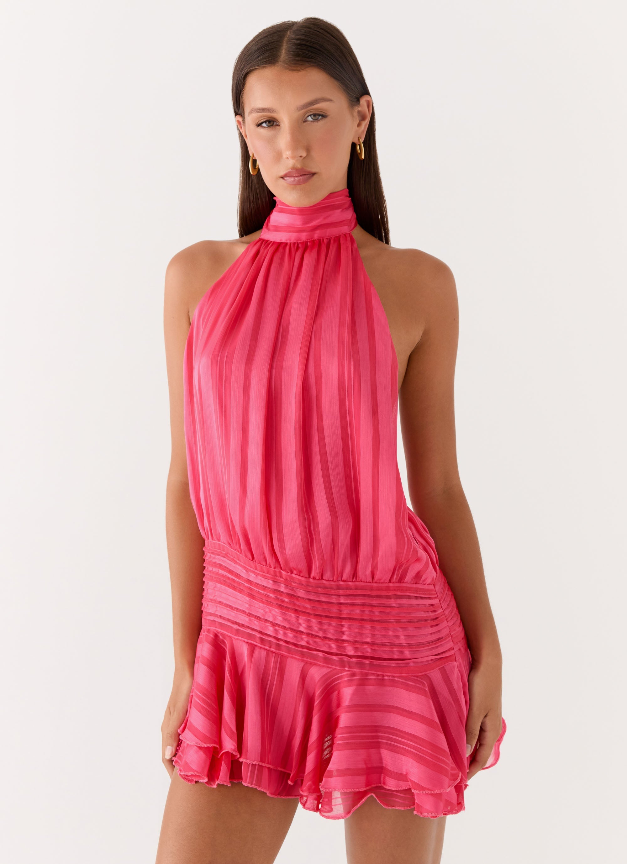 Solene Chiffon Mini Dress