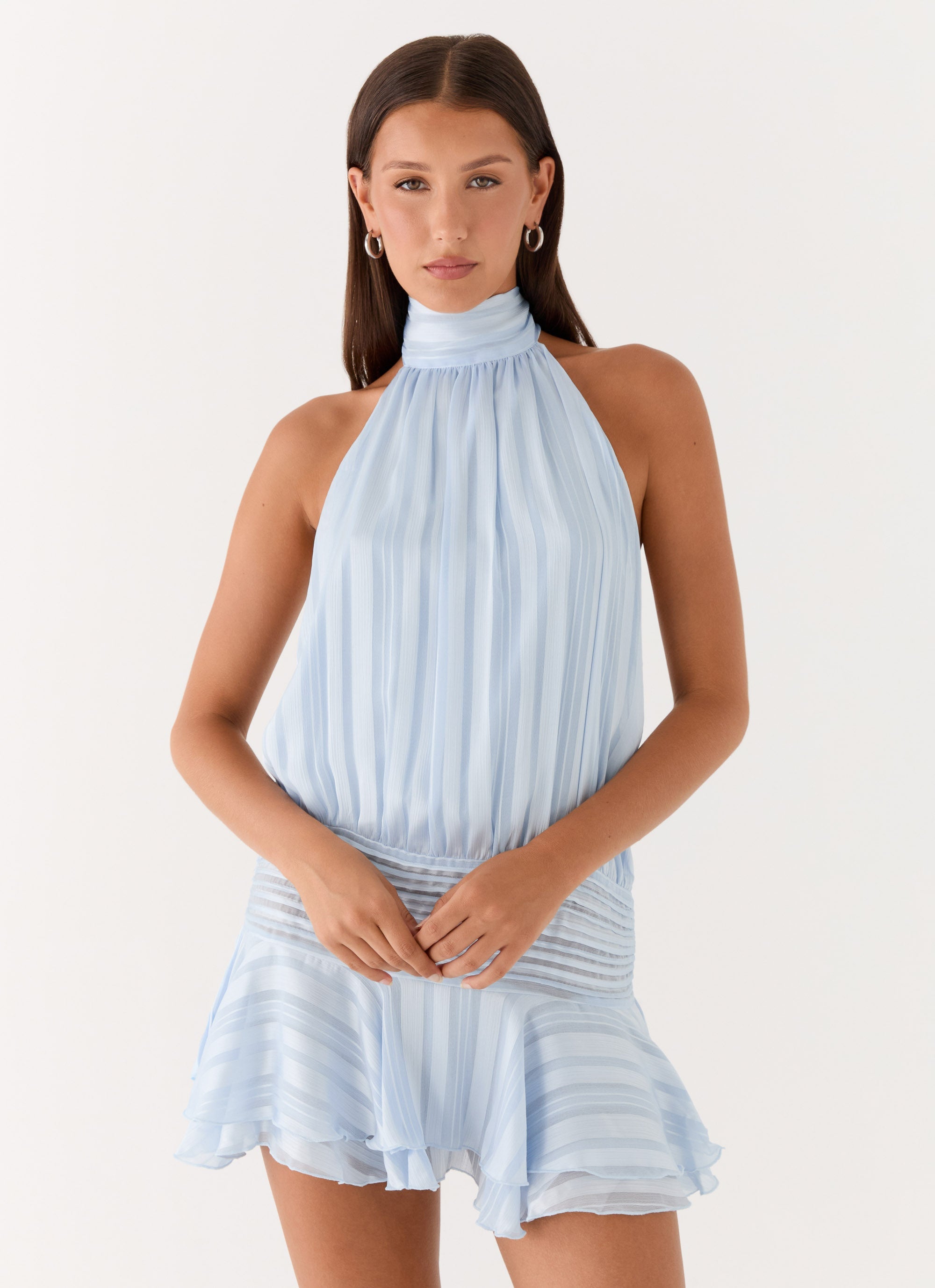 Solene Chiffon Mini Dress