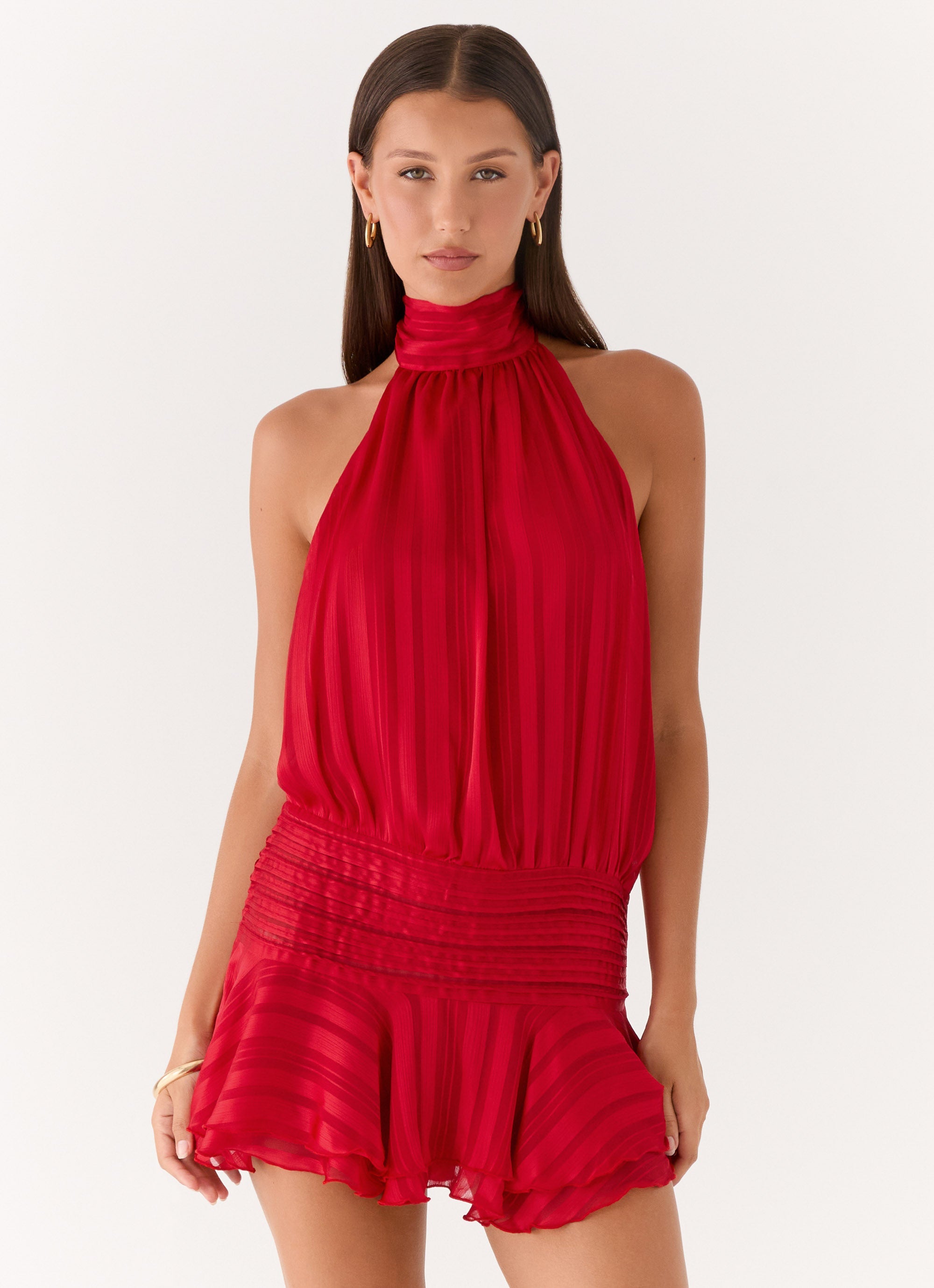 Solene Chiffon Mini Dress