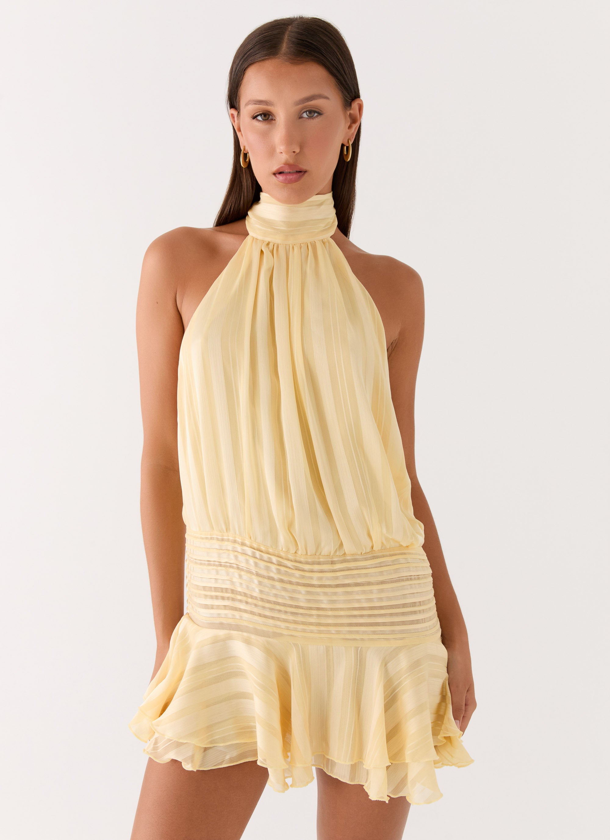 Solene Chiffon Mini Dress