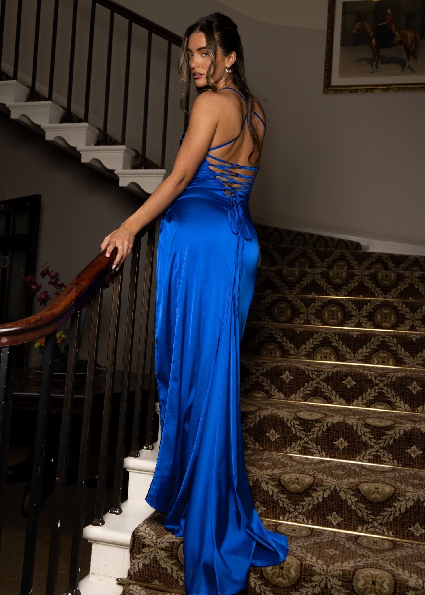 Scarlet Lace Up Gown