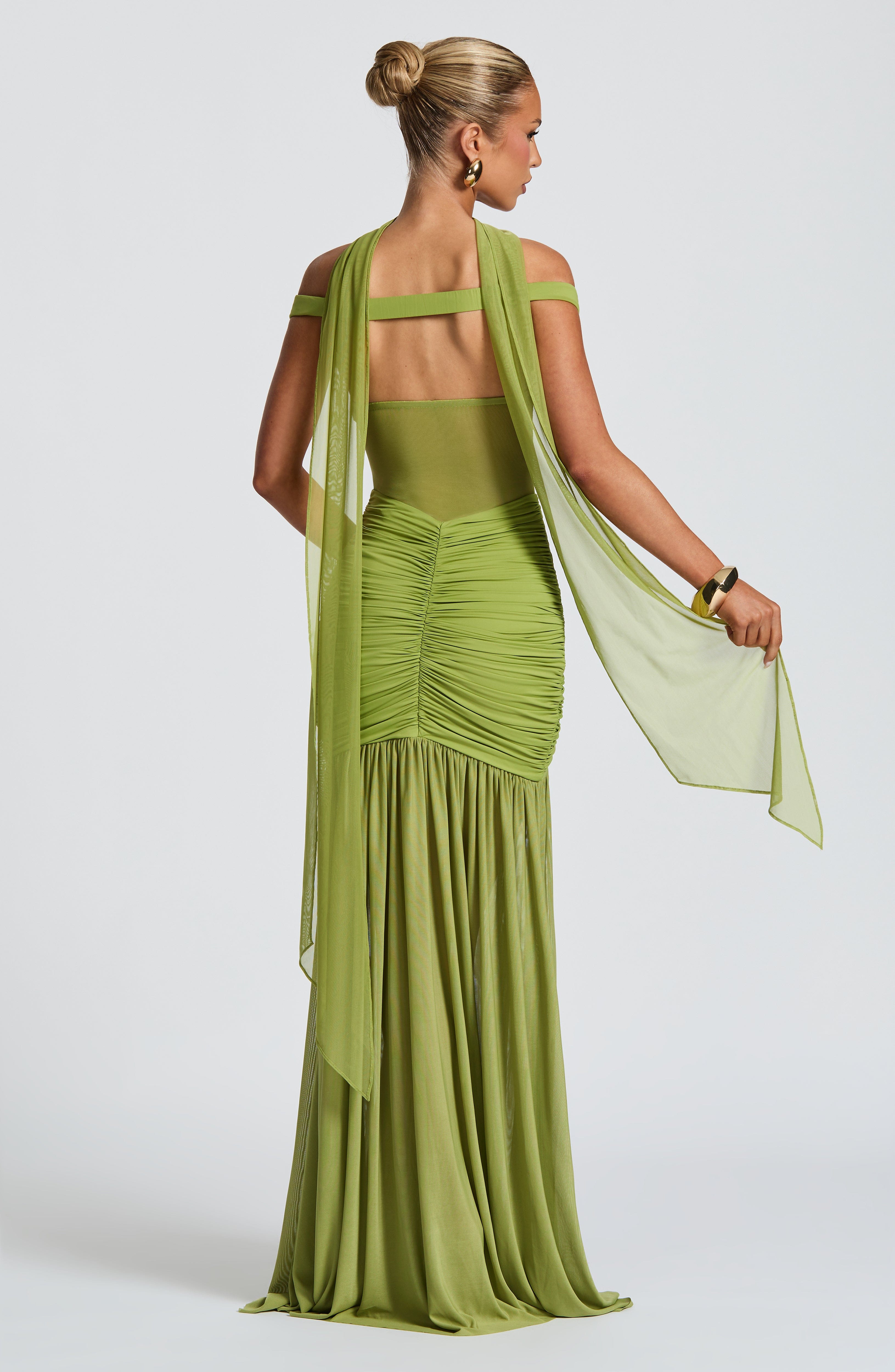 Olive | Mesh Maxi Dress