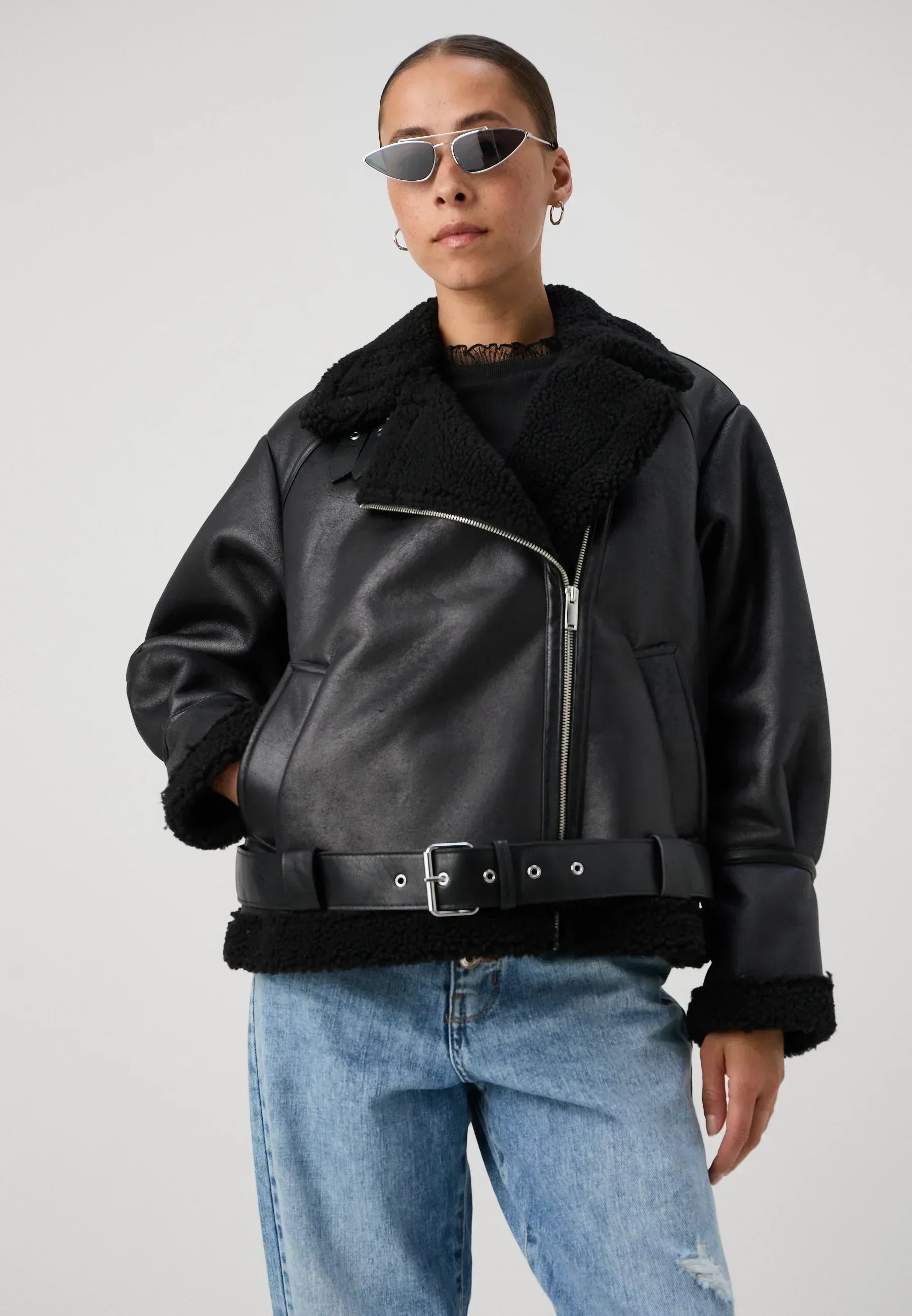 Leather Teddy Jacket